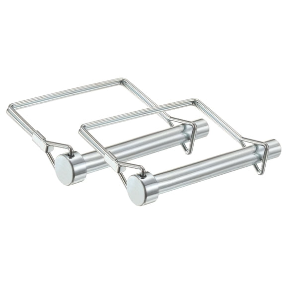 Uxcell 2 Pcs Trailer Coupler Pin, 3/8" x 3.2" Square Safety Wire Spring Lock Hitch Pin