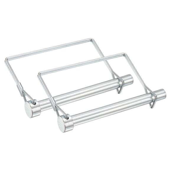 Uxcell 2Pcs Trailer Coupler Pin 3/8" x 3.9" Square Safety Wire Spring Lock Hitch Pin