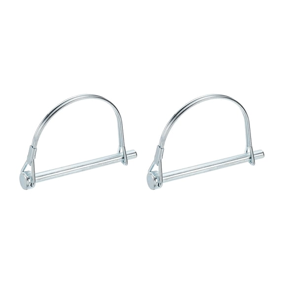Uxcell 2 Pcs Trailer Coupler Pins, 1/4" x 3.2" Half Round Safety Wire Lock Hitch Pin