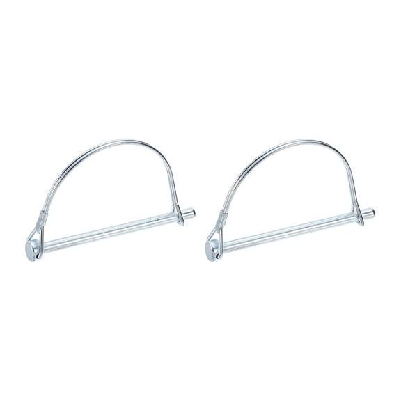 Uxcell 2 Pcs Trailer Coupler Pins, 1/4" x 3.9" Half Round Safety Wire Lock Hitch Pin