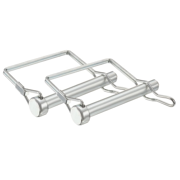 Uxcell 2 Pcs Trailer Coupler Pins, 3/8" x 2.8" Square Safety Wire Spring Lock Hitch Pin