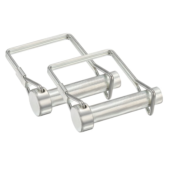 Uxcell 2 Pcs Trailer Coupler Pins, 3/8" x 2" Square Safety Wire Spring Lock Hitch Pin