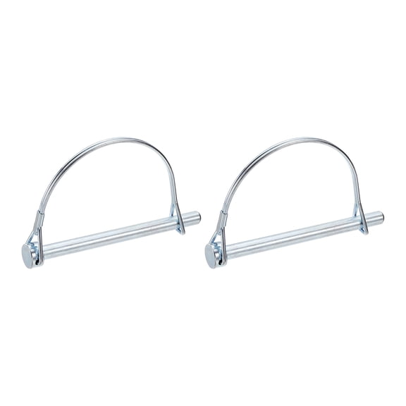 Uxcell 2 Pcs Trailer Coupler Pins, 5/16" x 3.9" Half Round Safety Wire Lock Hitch Pin