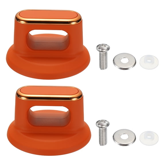 Uxcell 2 Pcs Universal Replacement Pot Lid Handle, Heat Resistant Pot Knob Pan Lid Holding Handles Knob for Home Kitchen Cookware Kitchenware, Orange