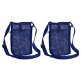 thumbnail image 1 of Uxcell 2 Pcs Water Bottle Holder with Adjustable Shoulder Strap Mesh Water Bottle Carrier, Navy Blue, 1 of 6