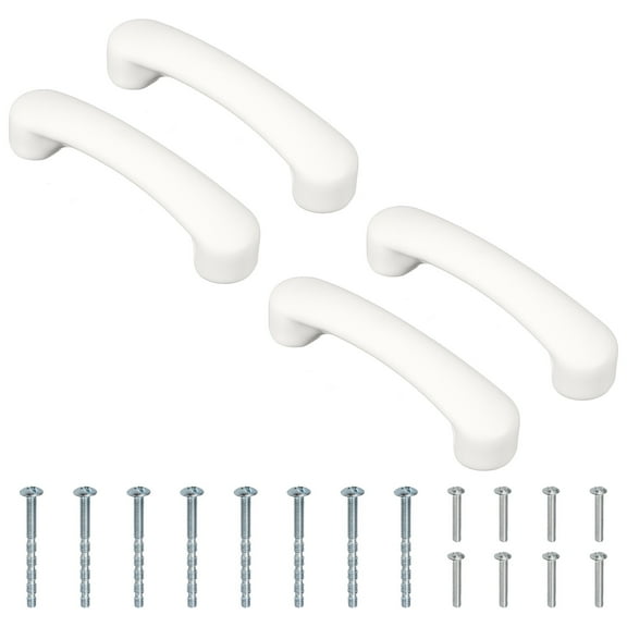 Uxcell 4 Pcs White Ceramic Cabinet Drawer Pulls for Kitchen Cupboard