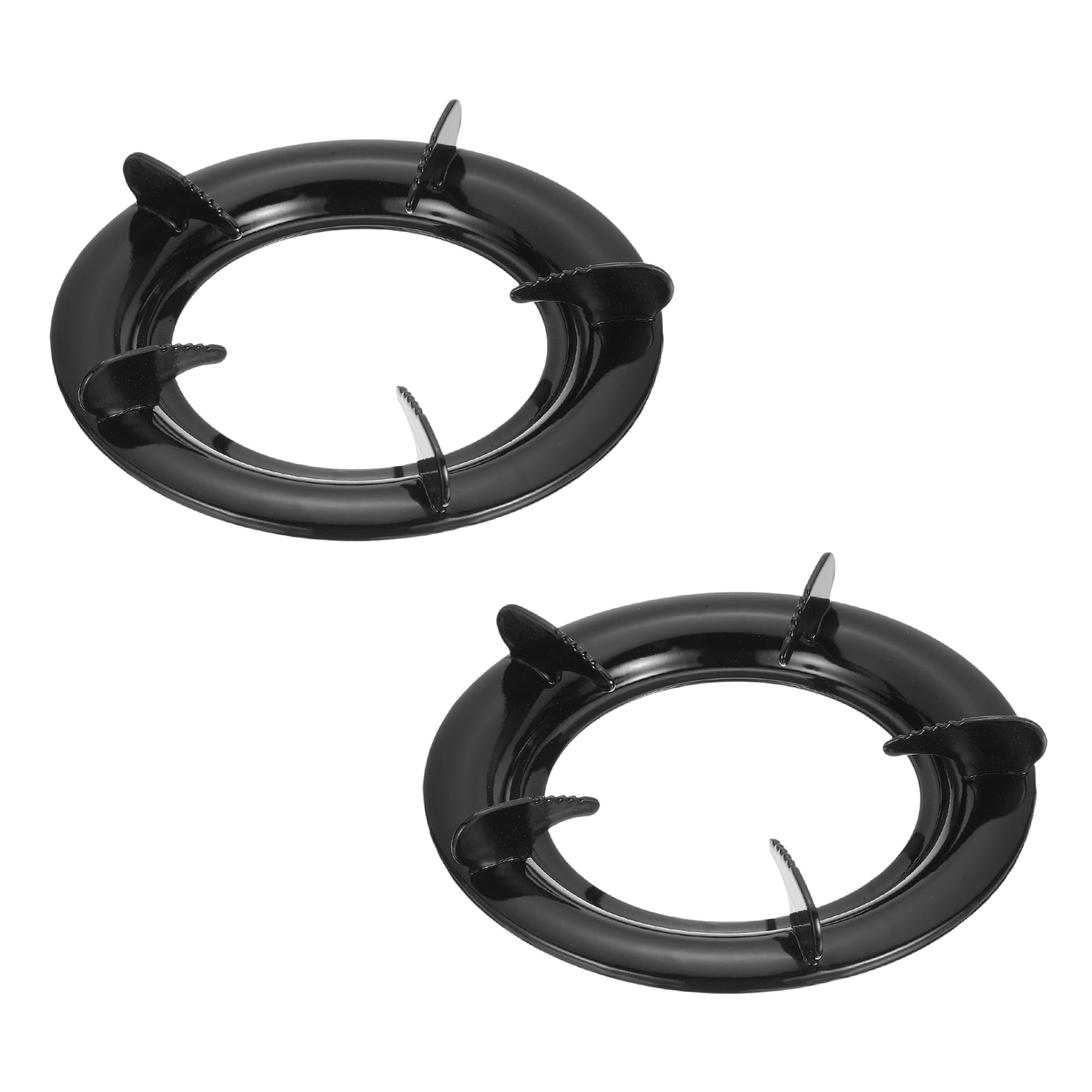 Uxcell 2 Pcs Wok Ring for Gas Stove, 5.5 Inch Cast Iron Gas Stove Rack Wok Support Ring Round Cooktop Solid Stand Brackets Replacement Accessories for Home Kitchen Burner, Black