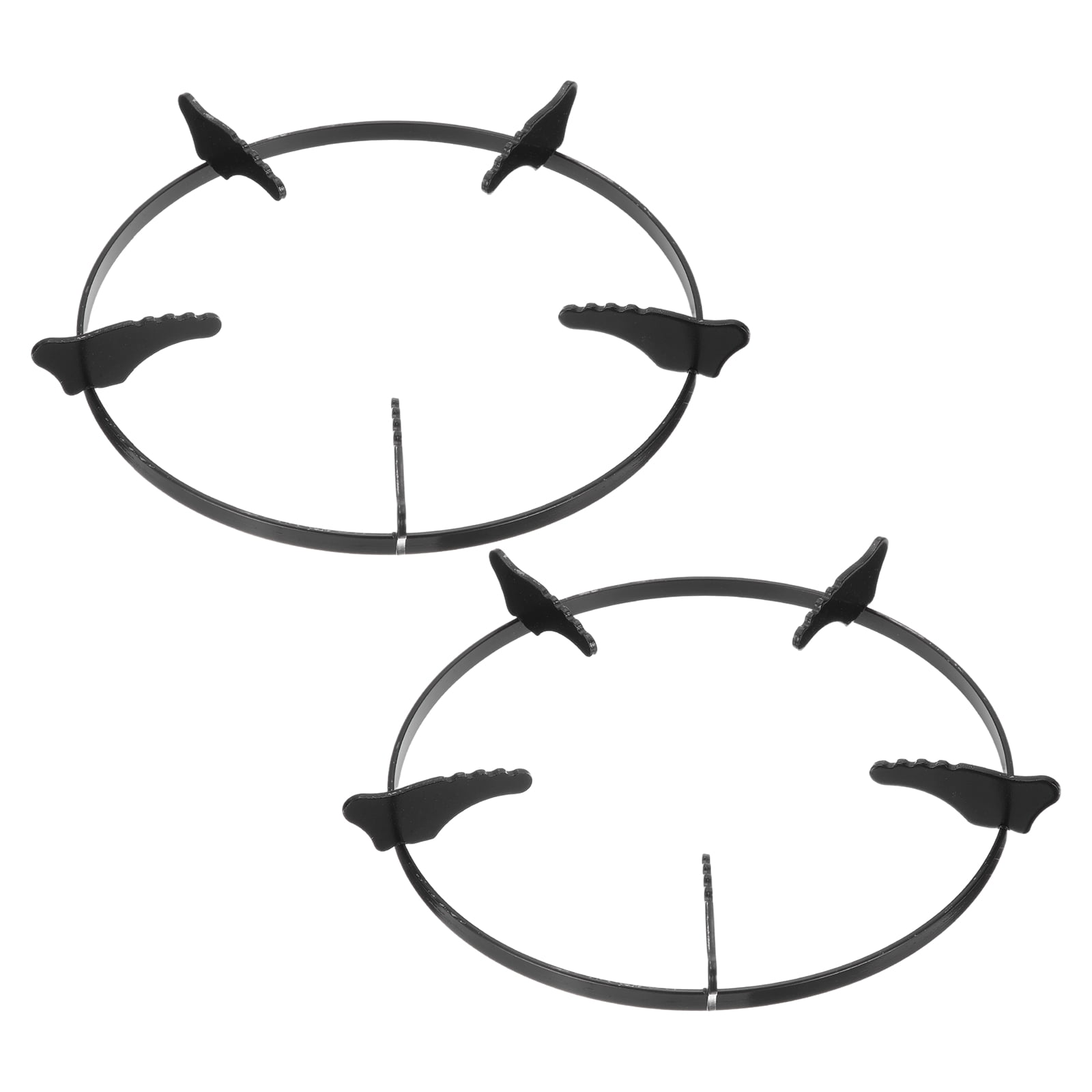 Uxcell 2 Pcs Wok Ring for Gas Stove, 8.6 Inch Cast Iron Gas Stove Rack Wok Support Ring Round Cooktop Stand Brackets Replacement Accessories for Home Kitchen Burner, Black