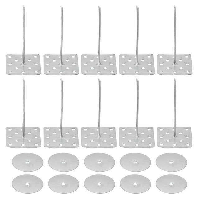 Uxcell 2" Perforated Insulation Pins with Washers Insulating Nails for