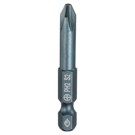 Uxcell #2 Phillips Screwdriver Bit PH2 1/4" Hex Shank 2" (50mm) Long 0.24" Rod Magnetic Cross Head Drill Bits S2 Steel Industrial Screw Driver Bit for Electric Power Tools, Blue