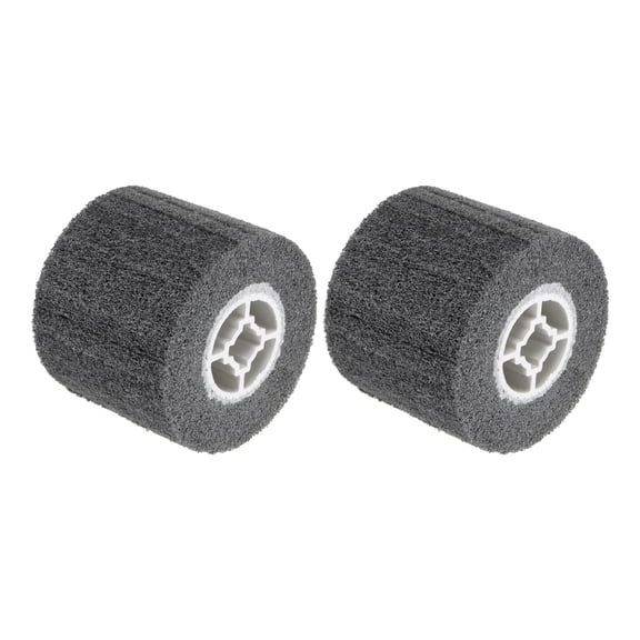 Uxcell 2 Pieces 120x100mm 120 Grit Non-Woven Nylon Wire Drawing Abrasive Polishing Wheel Gray