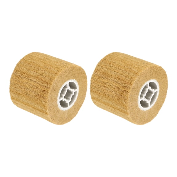 Uxcell 2 Pieces 120x100mm 800 Grit Non-Woven Nylon Wire Drawing Abrasive Polishing Wheel Yellow