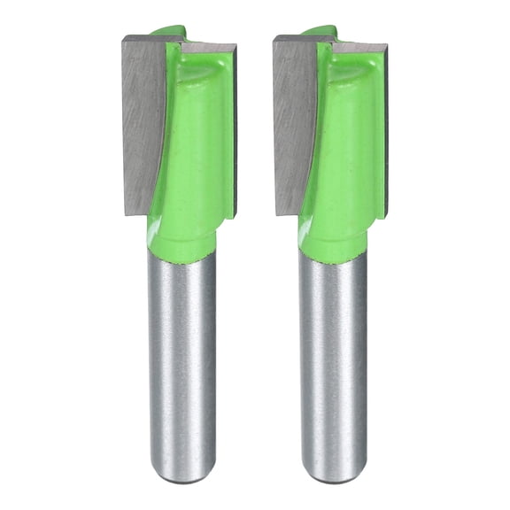 Uxcell 2 Pieces Bottom Cleaning Router Bit 1/4" Shank 25/64" x 25/32" Cut Carbide Tipped Mortising Bit
