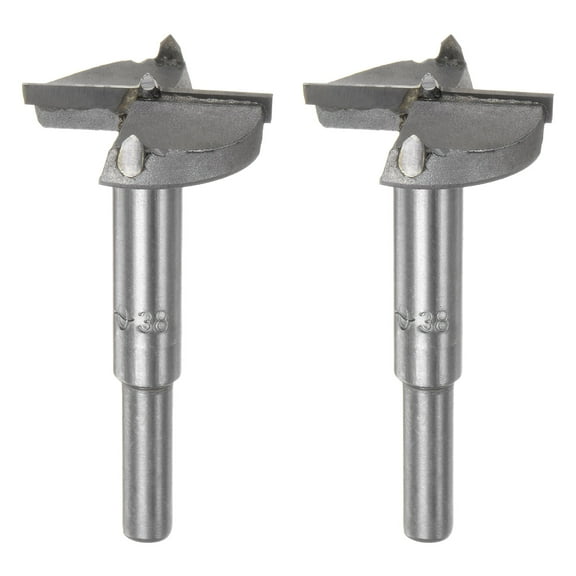 Uxcell 2 Pieces Forstner Drill Bits 38mm (1-1/2") Tungsten Carbide Wood Hinge Drill Bit Woodworking