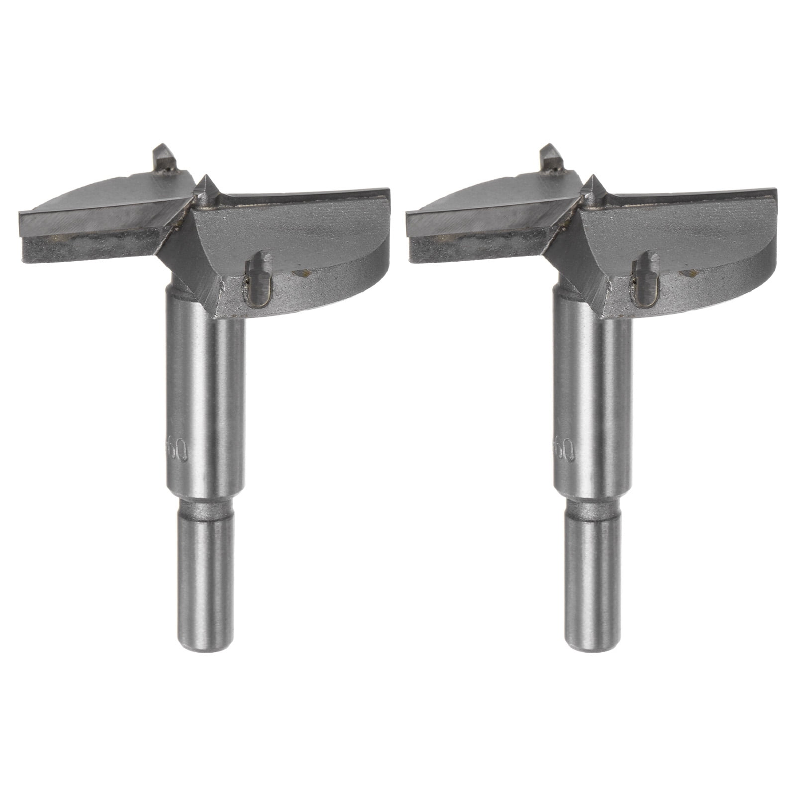 Uxcell 2 Pieces Forstner Drill Bits 60mm (2-3/8") Tungsten Carbide Wood Hinge Drill Bit Woodworking