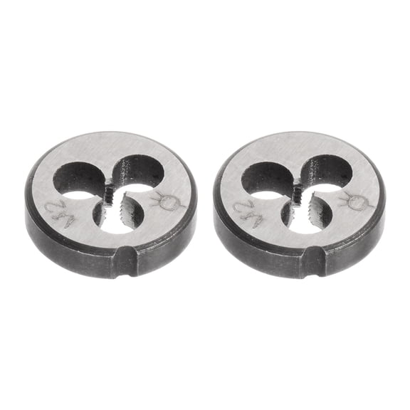 Uxcell 2 Pieces Round Threading Dies M2 x 0.4 Thread Metric Alloy Tool Steel Screw Cutting Die