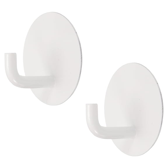 Uxcell 2 Pieces Self Adhesive Hook Stainless Steel Shower Robe Towel Wall Hooks, White
