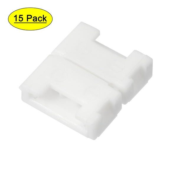 Uxcell 2 Pin 10mm Solderless Gapless LED Strip Light Connector 15Pack