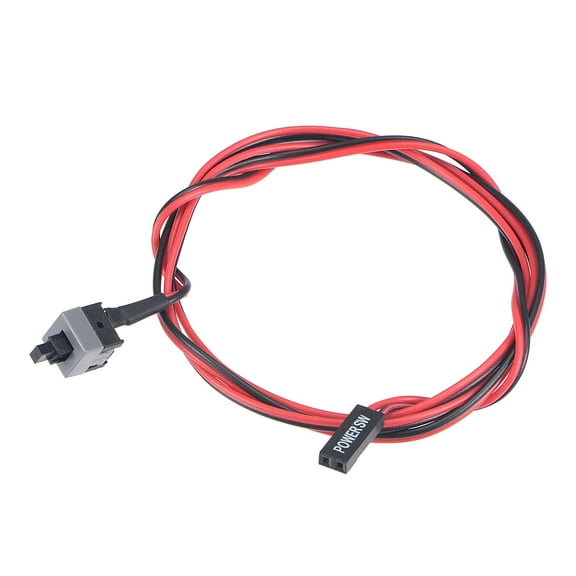 Uxcell 2 Pin Power Cable Switch for ATX Computer Red Black 80cm 2 Pack