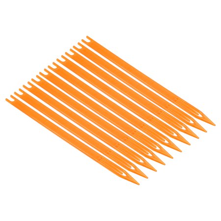 Uxcell #2 Plastic Netting Needle Shuttles Net Repair Mending Tool, Orange 10 Pack