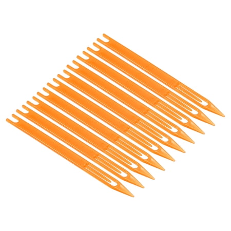 Uxcell 2# Plastic Netting Needle Shuttles Net Repair Mending Tool, Orange 15 Pack