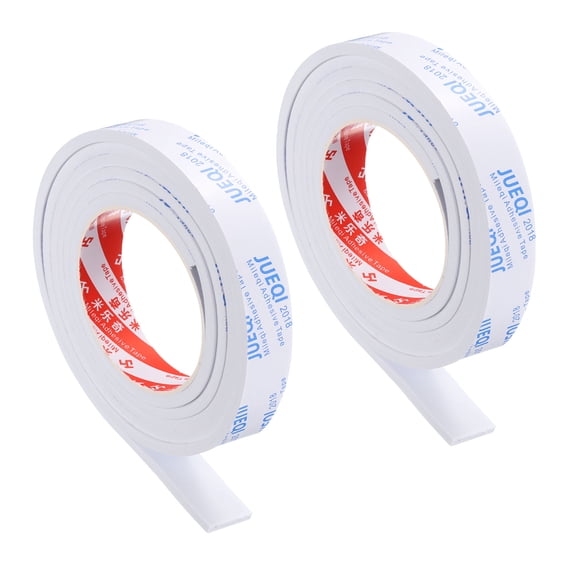 Uxcell 2 Roll 1"W x 1/5"T x 6.6Ft Self-Adhesive EVA Insulation Foam Tape, White