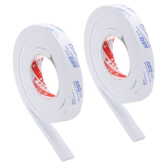 Uxcell 2 Roll 1-1/5"W x 3/8"T x 6.6Ft Self-Adhesive EVA Insulation Foam Tape, White