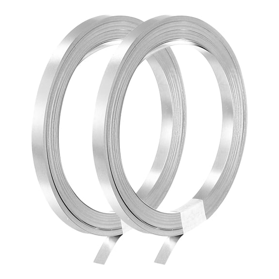 Uxcell 2 Roll 10 Meter Nickel-Plated Steel Strip, Connecting Plate Steel Tape for Battery and Spot Welding, 3x0.1mm(WxT)