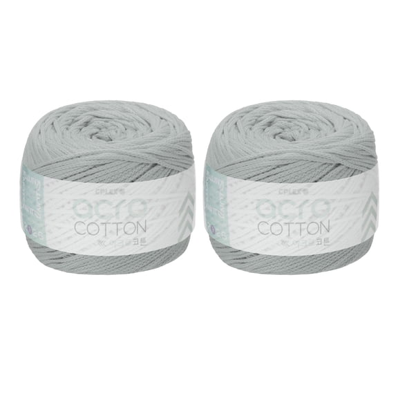 Uxcell 2 Roll Cotton Crochet Yarn, 1.5mm x 164 Yards Macrame Cord Braided Cotton Rope Twine String for Crochet Bag Knitting Crafts Wall Plant Hanging Gift Wrapping, Gray