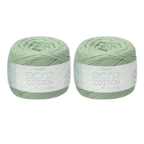 Uxcell 2 Roll Cotton Crochet Yarn, 1.5mm x 164 Yards Macrame Cord Braided Cotton Rope Twine String for Crochet Bag Knitting Crafts Wall Plant Hanging Gift Wrapping, Dark Olive Green