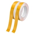 thumbnail image 1 of Uxcell 2 Roll  Reflective Tape Caution Warning Sticker Adhesive Tape 1 Inch x 66 Ft Waterproof Marking Tape Yellow, 1 of 5