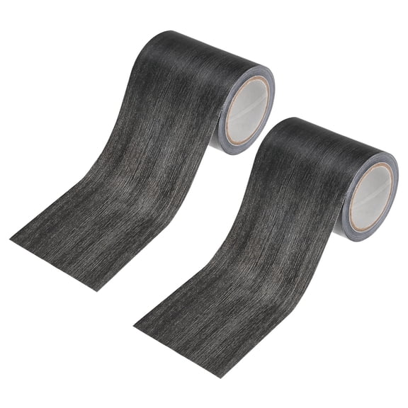 Uxcell 2-Roll Wood Grain Repair Tape, 2.24inch x 15ft Self-Adhesive Wood Floor Tape, Realistic Textured Repair [Ebony Wood]