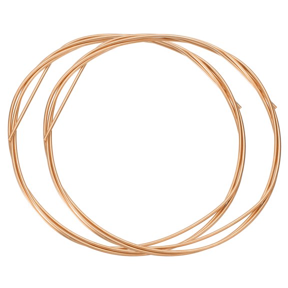 Uxcell 2 Rolls 11 Gauge Soft Copper Wire 6 Feet 99.9% Solid Pure Bare Copper Wires