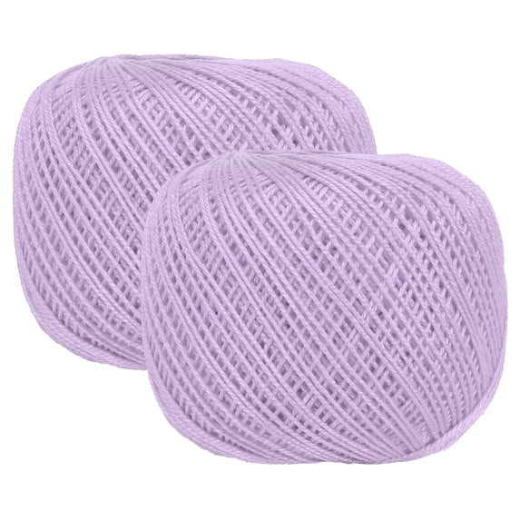 Thbread Uxcell 2 Rolls 164 Yards Size 3 Pearl Cotton Crochet Thread Pink Purple ...