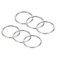 thumbnail image 1 of Uxcell 2" Metal O Rings, 6 Pcs 304 Stainless Steel Smooth Round Rings for Bags, Belts, 4mmx50mm, 1 of 5