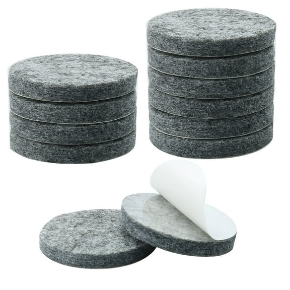 Uxcell 2" Self-stick Round Felt Pads Feet Floors Protect Grey 12 Pack