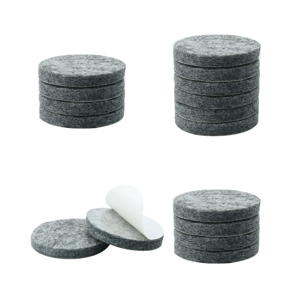 Uxcell 2" Self-stick Round Felt Pads Feet Floors Protect Grey 16 Pack