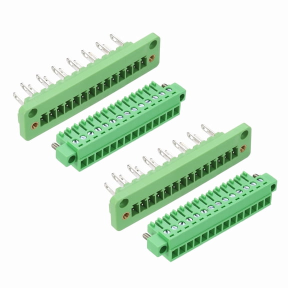 Uxcell 2 Set 14-Pin 3.5mm Pitch Pluggable Screw Terminal Block Connectors, PA66 300V 8A Through-Wall PCB Terminal Connectors 22-12AWG Cable