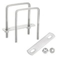 thumbnail image 1 of Uxcell 2 Set 2" Inner Wide Round U Bolts,  3-1/8" Length 304 Stainless Steel U-Bolts with Flange Hexagon Nuts, Frame Plates for Trailer, Automotive, (50mm W x 80mm L), 1 of 6