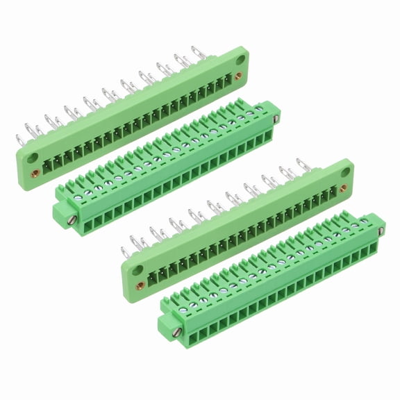 Uxcell 2 Set 20-Pin 3.5mm Pitch Pluggable Screw Terminal Block Connectors, PA66 300V 8A Through-Wall PCB Terminal Connectors 22-12AWG Cable