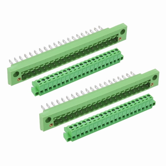 Uxcell 2 Set 20-Pin 5.08mm Pitch Pluggable Screw Terminal Block Connectors, PA66 300V 10A Through-Wall PCB Terminal Connectors 22-12AWG Cable