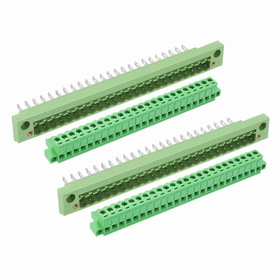 Uxcell 2 Set 24-Pin 5.08mm Pitch Pluggable Screw Terminal Block Connectors, PA66 300V 10A Through-Wall PCB Terminal Connectors 22-12AWG Cable