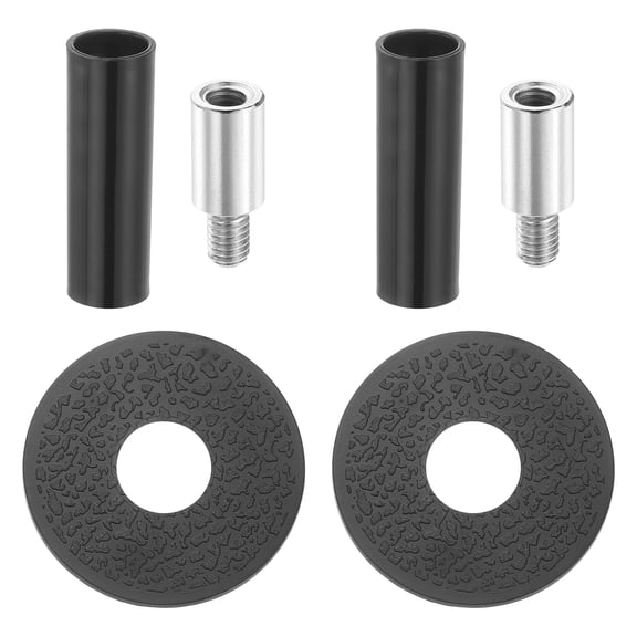 Uxcell 2 Set Arcade Game Joystick Extender(10mm) - Arcade Joystick Shaft Extender Thickened Game Controller Rod Screw with Dust Cover Washer for Classic Fighting Machine, Silver