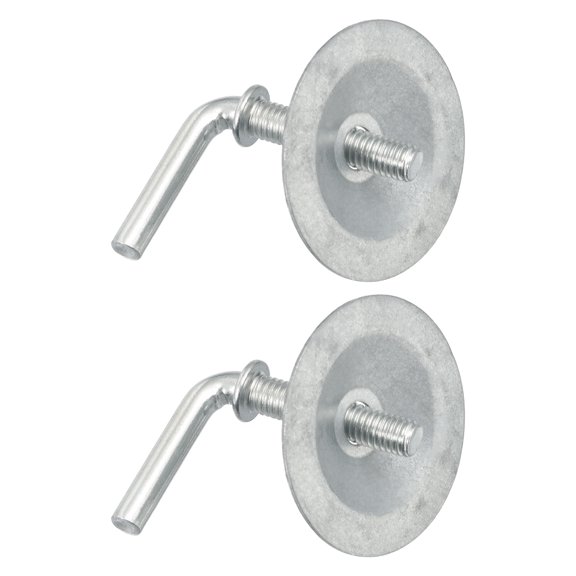Uxcell 2 Set Fan Base Screw - Universal 7-Shaped with Large Washer M8 Screw Fan Base Bolts Replacement Fasteners, for Securing Fan Mounting Stand, Silver