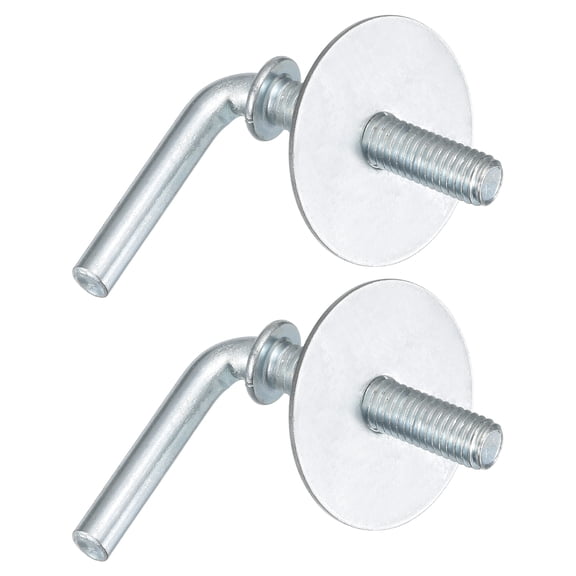 Uxcell 2 Set Fan Base Screw - Universal 7-Shaped with Small Washer M8 Screw Fan Base Bolts Replacement Fasteners, for Securing Fan Mounting Stand, Silver
