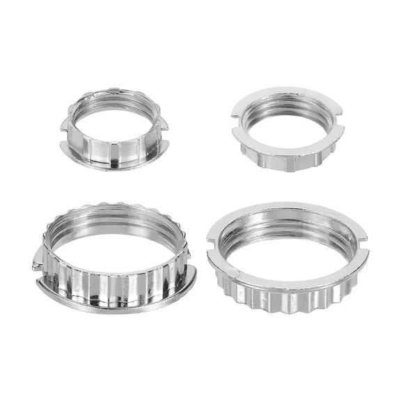Uxcell 2 Set G9 Light Socket Rings, Metal Shade Holder Adapter Ring for 1-1/16in & 3/4in Thread Diameter G9 Socket for Table Floor Pendant Chandeliers Lamp Light Fixture(Big & Small)