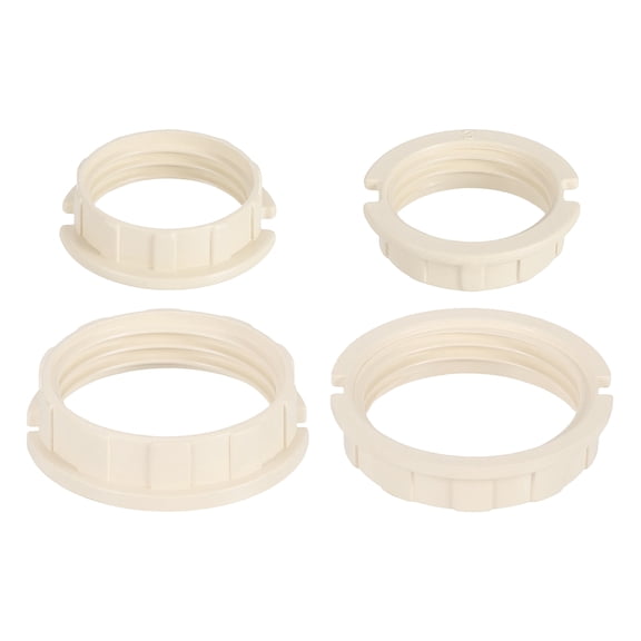 Uxcell 2 Set G9 Light Socket Rings, Plastic Shade Holder Adapter Ring for 1-1/16in & 3/4in Thread Diameter G9 Socket for Table Floor Pendant Chandeliers Lamp Light Fixture(Big & Small)