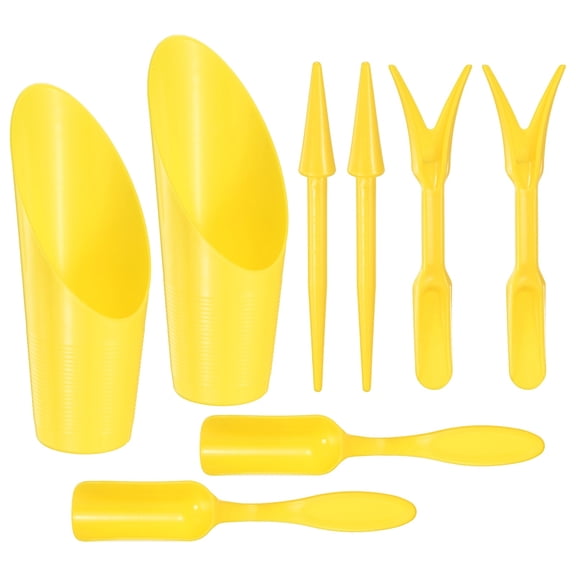 Uxcell 2-Set Garden Shovel Hand Tools, Plastic Transplanting Succulent Cultivation Digging Scoops Kits [Yellow]