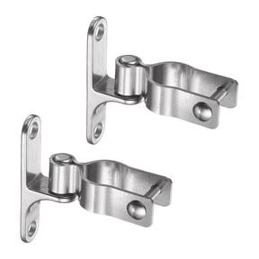 Uxcell 2 Set Heavy Duty Gate Hinges, 1-3/8"" Wall Mount Gate Hinge , 304 Stainless Steel Non-Welding Chain Link Fence Frame Hardware for Farm Garden Fence Metal Door, Silver