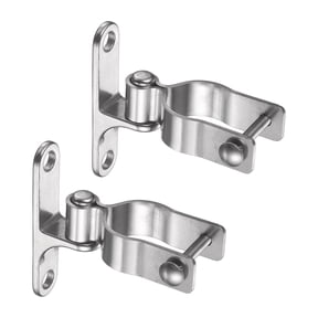 Uxcell 2 Set Heavy Duty Gate Hinges, 1-5/8"" Wall Mount Gate Hinge , 304 Stainless Steel Non-Welding Chain Link Fence Frame Hardware for Farm Garden Fence Metal Door, Silver